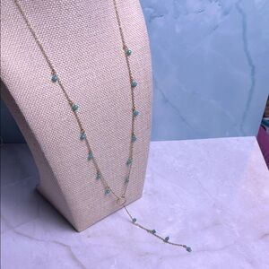 Banana Republic Gold & Blue bead necklace